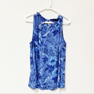 LOFT blue floral blouse